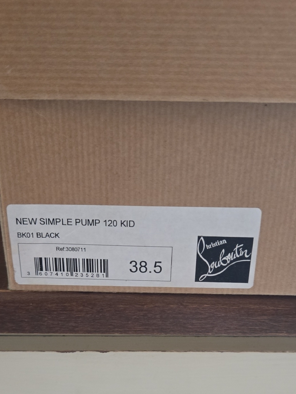 SOLD Authentic Christian Louboutin New Simple Pump 120 - Kid Leather 38.5 - Picture 13 of 15